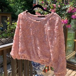 Sweet ribbon roses top